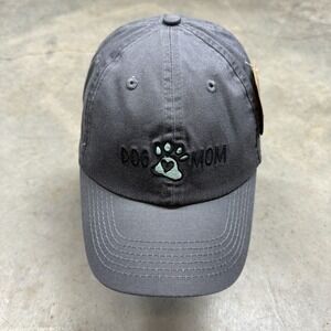 Dog Mom Hat Gray Blue Paw Logo Adjustable Buckle Back NEW Open Roads Brand